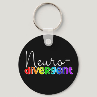 Neurodivergent | Neurodiversity Awareness Rainbow Keychain