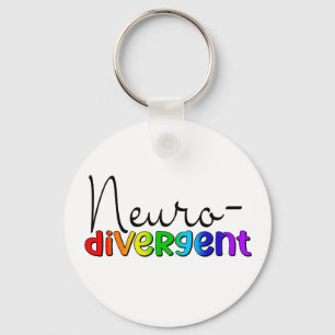Neurodivergent Neurodiversity Awareness Rainbow Keychain