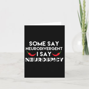 Neurodivergent Neurospicy Adhd Fun Neurodiversity Card