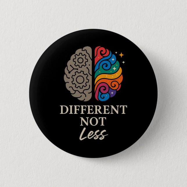 Neurodivergent Pride Adhd Autism Acceptance Other  Button (Front)