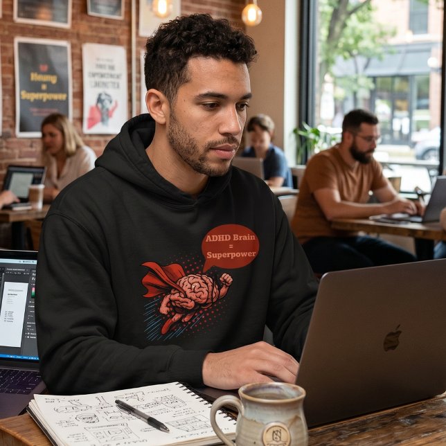 Neurodivergent Pride - ADHD Brain Superpower  Hoodie (Creator Uploaded)