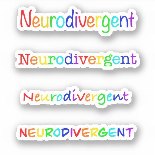 Neurodivergent  - Rainbow - Awareness & Acceptance Sticker (Front)