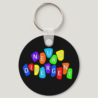 Neurodivergent | Rainbow Neurodiversity Awareness Keychain