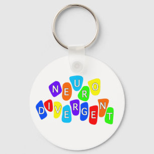 Neurodivergent Rainbow Neurodiversity Awareness Keychain