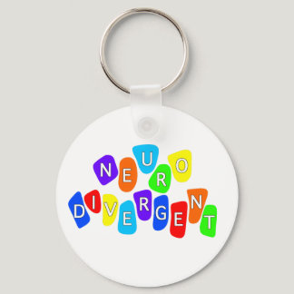 Neurodivergent | Rainbow Neurodiversity Awareness Keychain