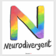 Neurodivergent (Rainbow Tie-Dye N)