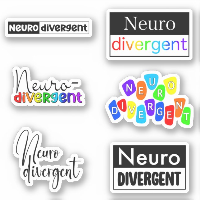 Neurodivergent Stickers Pack/Sticker Sheet (Front)