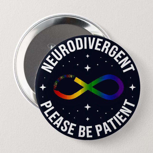 neurodivergent symbol button (Front & Back)