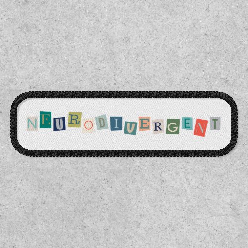 Neurodivergent typography Neurodiversity Awareness Patch