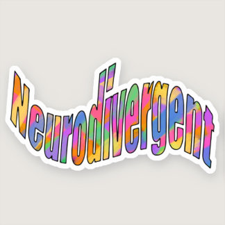 Neurodivergent typography Neurodiversity Awareness Sticker