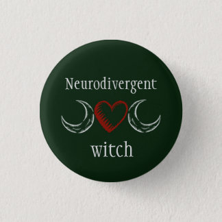 Neurodivergent witch pinback button