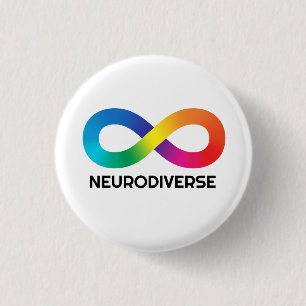 Neurodiverse Infinity Symbol Autistic Button