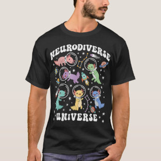 Neurodiverse Universe Axolotl Space Autism Aba T-Shirt