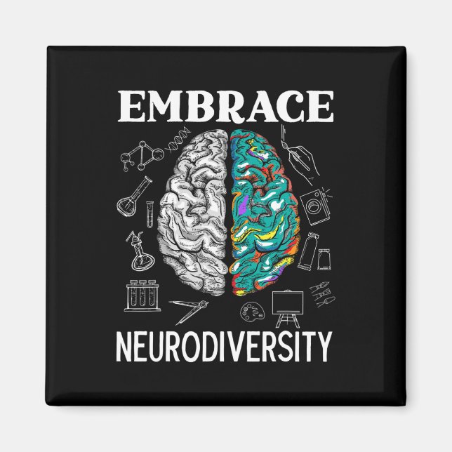 Neurodiversity Adhd Awareness Mental Health  Magnet (Front)