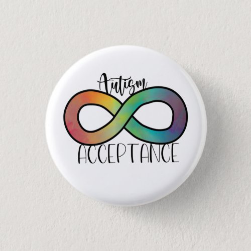 Neurodiversity Autism Acceptance Rainbow Button