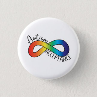 Neurodiversity Autism Acceptance Rainbow Button
