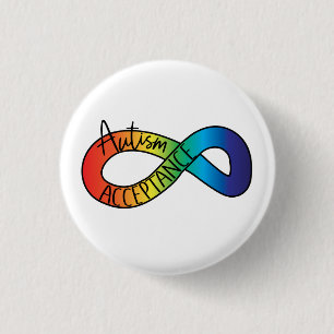 Neurodiversity Autism Acceptance Rainbow Button