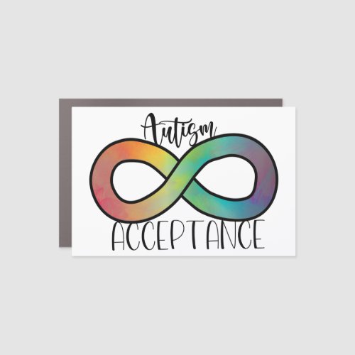 Neurodiversity Autism Acceptance Rainbow Car Magnet