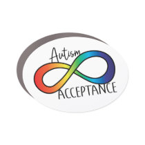 Neurodiversity Autism Acceptance Rainbow Car Magnet