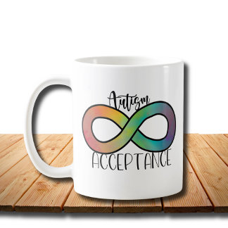 Neurodiversity Autism Acceptance Rainbow Coffee Mug