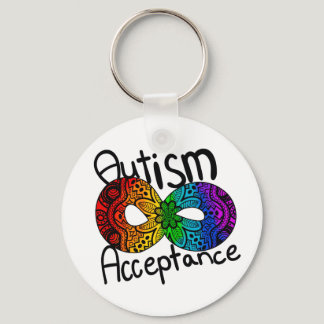 Neurodiversity Autism Acceptance Rainbow  Keychain