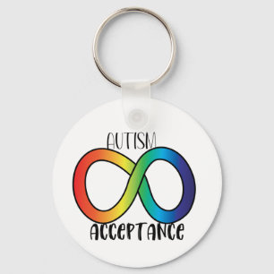 Neurodiversity Autism Acceptance Rainbow Keychain