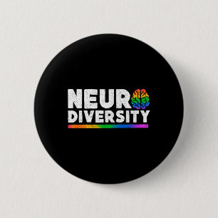 Neurodiversity Autism Adhd Mental Health Awareness Button