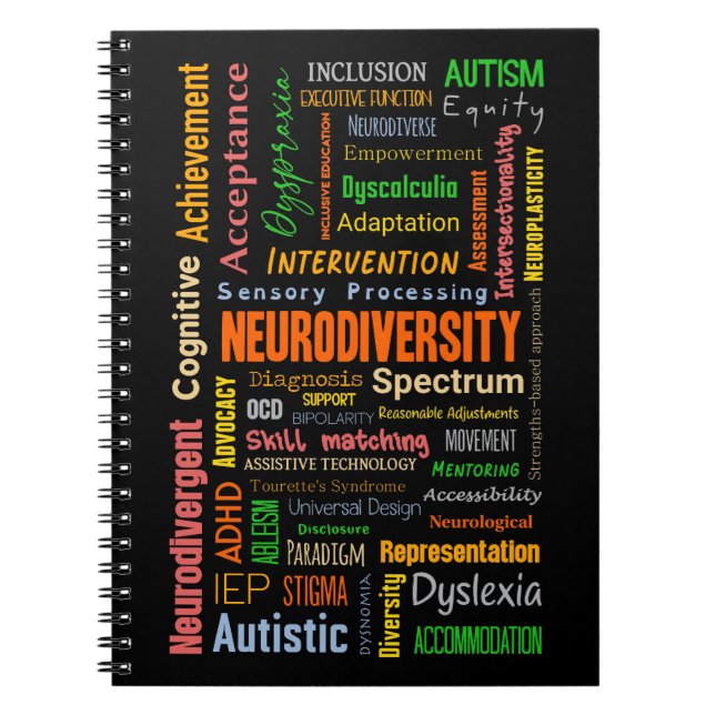 Neurodiversity Autism ADHD Spiral Notebook (Front)