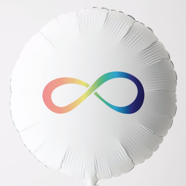 Neurodiversity Autism Awareness Acceptance Rainbow Balloon (Front)