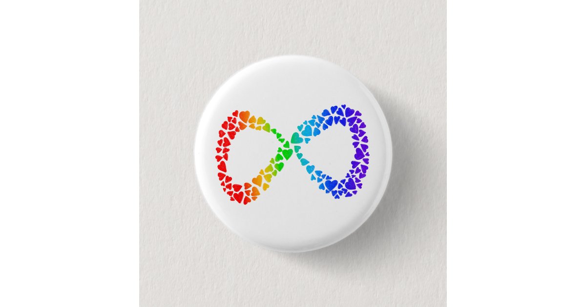 Neurodiversity Autism Awareness Acceptance Rainbow Button | Zazzle
