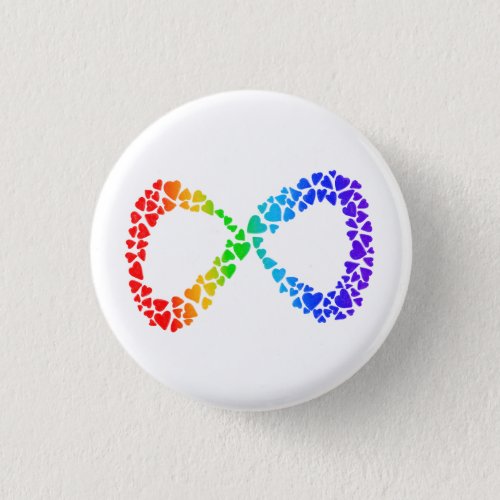 Neurodiversity Autism Awareness Acceptance Rainbow Button