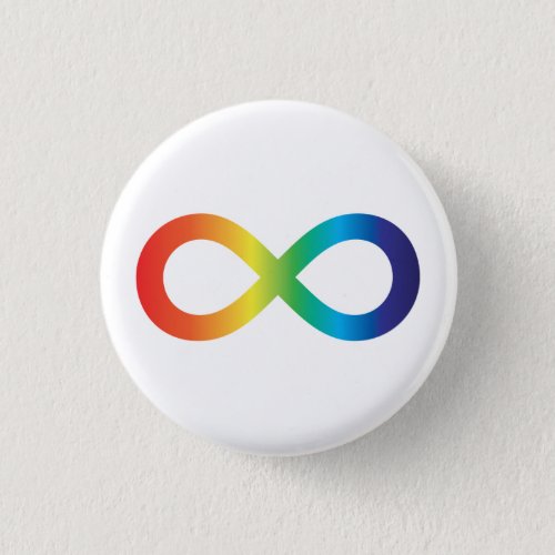 Neurodiversity Autism Awareness Acceptance Rainbow Button