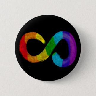 Neurodiversity Autism Awareness Acceptance Rainbow Button