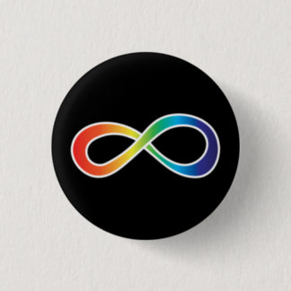 Neurodiversity Autism Awareness Acceptance Rainbow Button