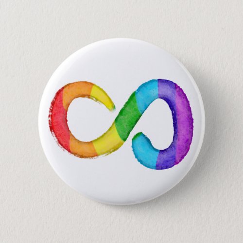 Neurodiversity Autism Awareness Acceptance Rainbow Button