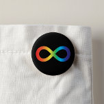 Neurodiversity Autism Awareness Acceptance Rainbow Button<br><div class="desc">Neurodiversity Autism Awareness Acceptance Rainbow Infinity Sign</div>