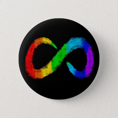 Neurodiversity Autism Awareness Acceptance Rainbow Button