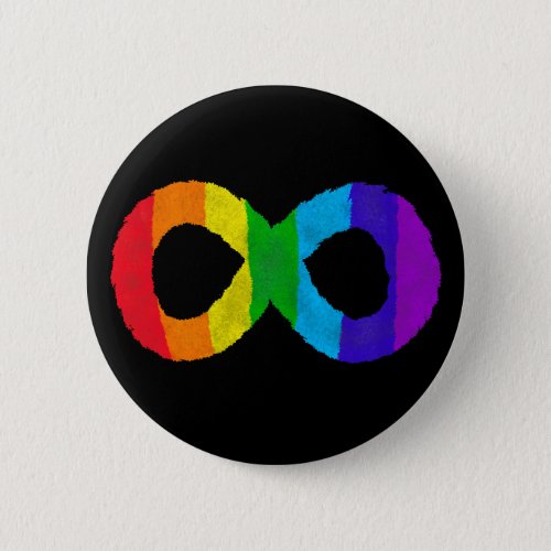 Neurodiversity Autism Awareness Acceptance Rainbow Button