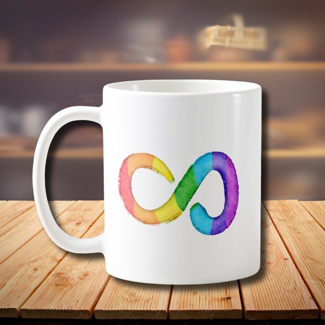 Neurodiversity Autism Awareness Acceptance Rainbow Coffee Mug (Creator Uploaded)
