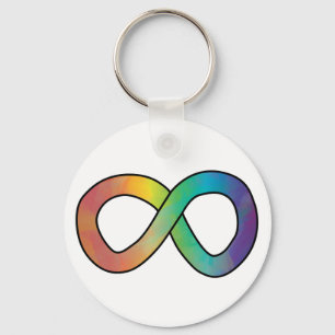 Neurodiversity Autism Awareness Acceptance Rainbow Keychain