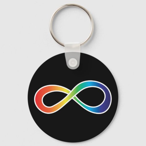 Neurodiversity Autism Awareness Acceptance Rainbow Keychain