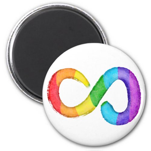 Neurodiversity Autism Awareness Acceptance Rainbow Magnet