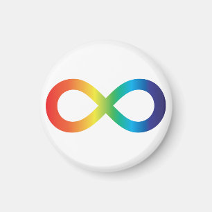 Neurodiversity Autism Awareness Acceptance Rainbow Magnet