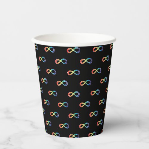 Neurodiversity Autism Awareness Acceptance Rainbow Paper Cups