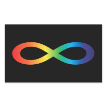 Neurodiversity Autism Awareness Acceptance Rainbow Rectangular Sticker