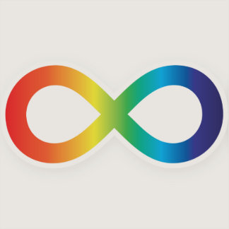 Neurodiversity Autism Awareness Acceptance Rainbow Sticker