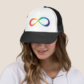 Neurodiversity Autism Awareness Acceptance Rainbow Trucker Hat