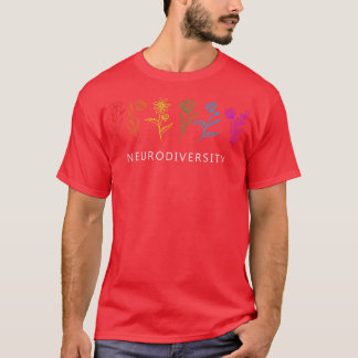 Neurodiversity Autism Awareness ADHD Flower Autist T-Shirt
