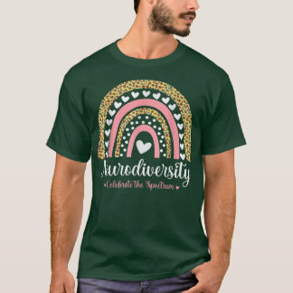 Neurodiversity Autism Awareness ADHD Rainbow Autis T-Shirt