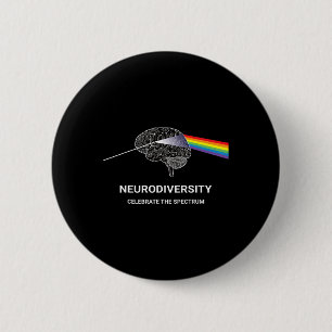 Neurodiversity Autism Spectrum Asd Adhd Rainbow Br Button
